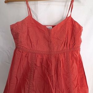 Double layer Maxi dress - Embroidered,   100% cotton